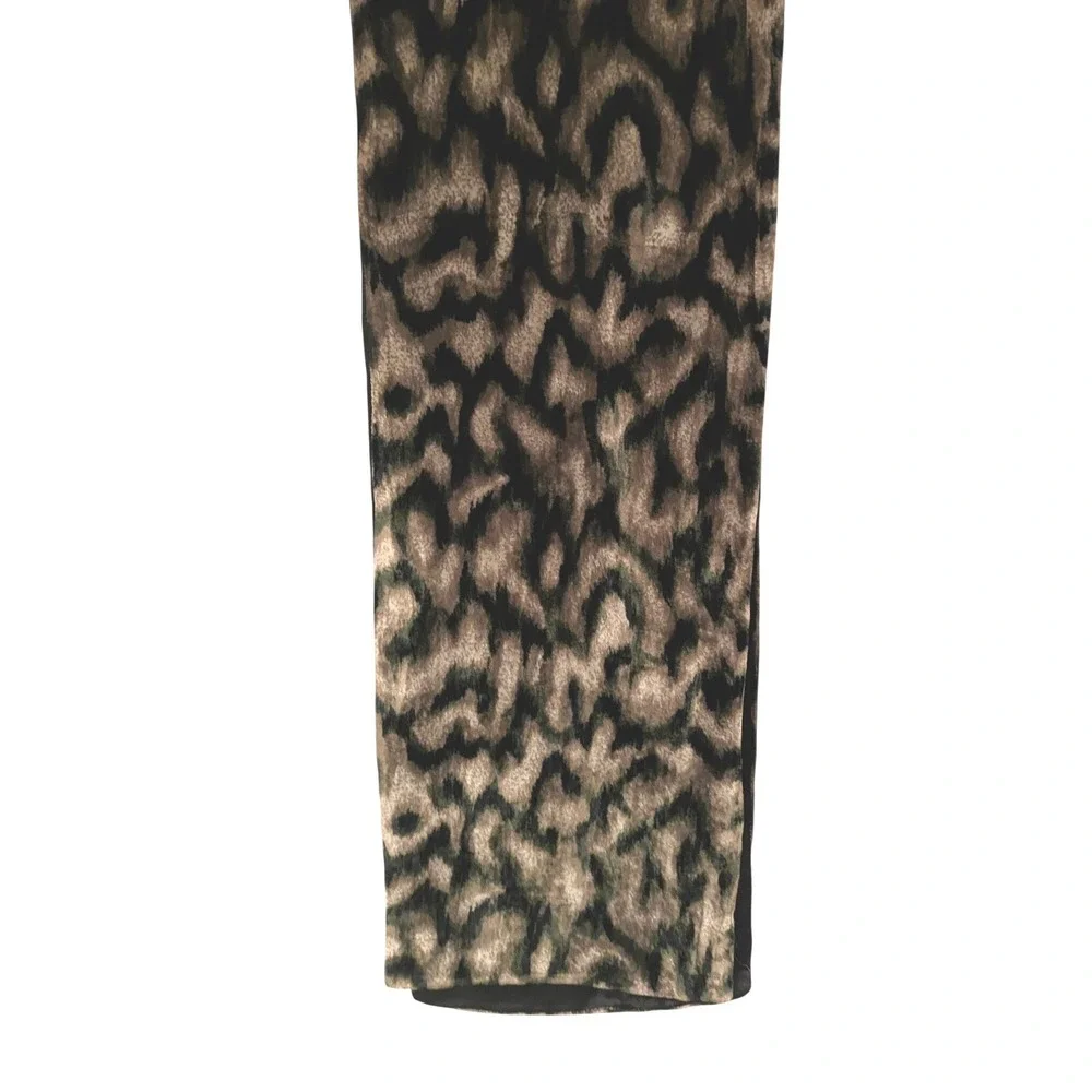Unbranded Scarf OS Black Abstract Leopard Jaguar Velvet Satin Formal Mob Wife